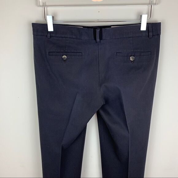 Theory Brown Stretch Mid-Rise Cotton Dress Pant Boot Cut Sz 4 - Picture 3 of 9